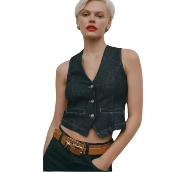 ANTHROPOLOGIE Structured Keeper Leather Belt Honey Brown Gold Hardware Size XL - Picture 2 of 5